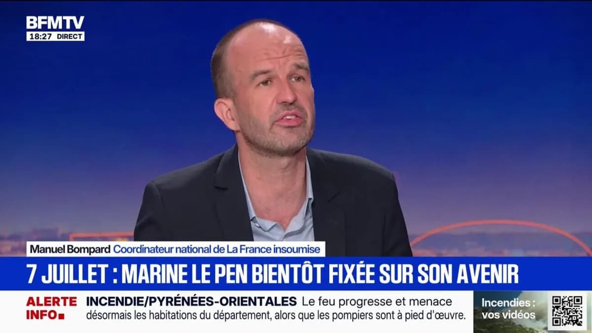 Manuel Bompard commente le procès en appel de Marine Le Pen