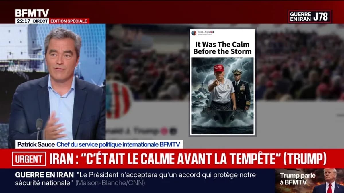 Donald Trump utilise un visuel IA pour menacer l'Iran sur son réseau social