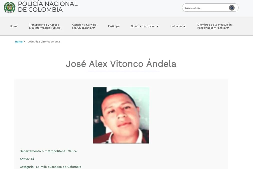 Colombie : Arrestation d’un chef guérillero lié à l’attentat meurtrier du Cauca