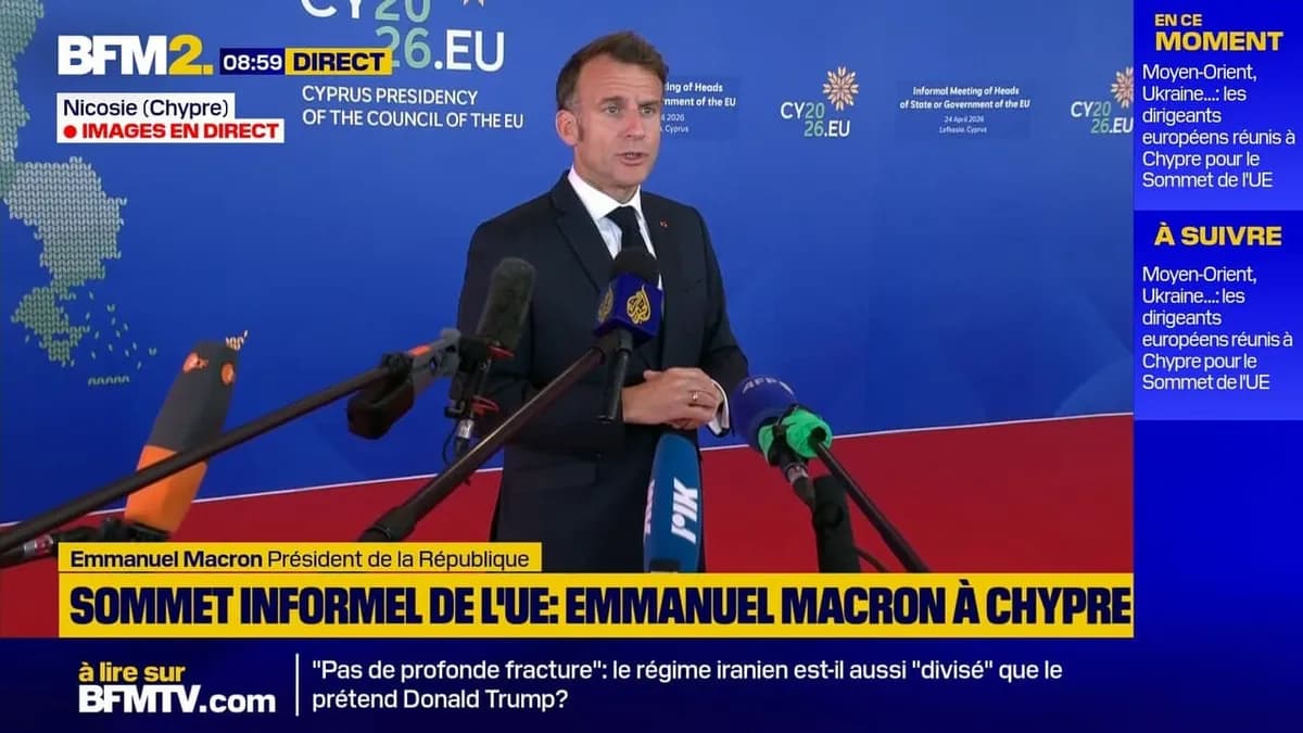 Emmanuel Macron appelle à un retour rapide de la stabilité au Moyen-Orient lors du sommet européen à Chypre