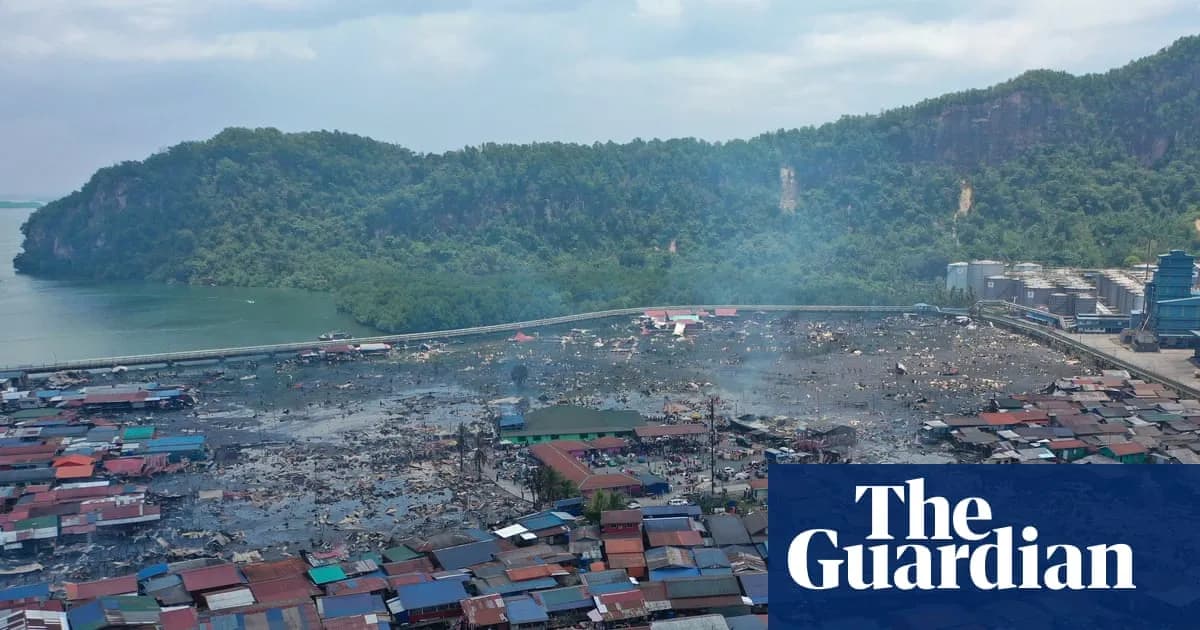 Incendie dévastateur à Sabah : 1 000 maisons sur pilotis détruites, des milliers de sinistrés