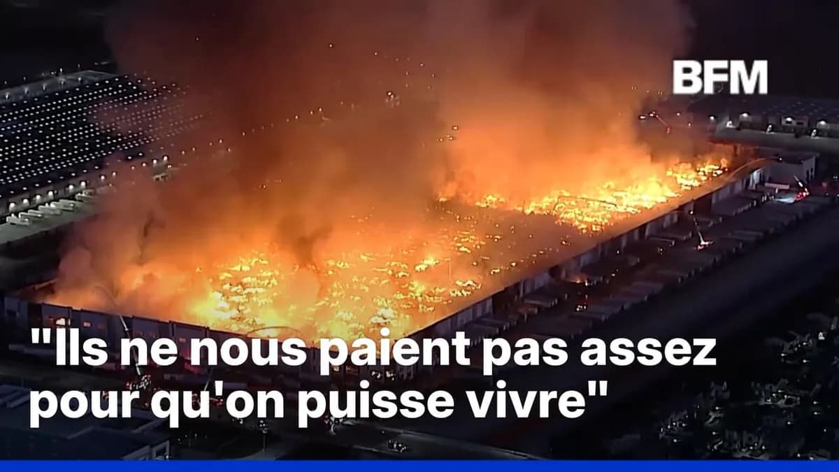 Californie : un salarié filme l'incendie de son entrepôt et dénonce ses bas salaires