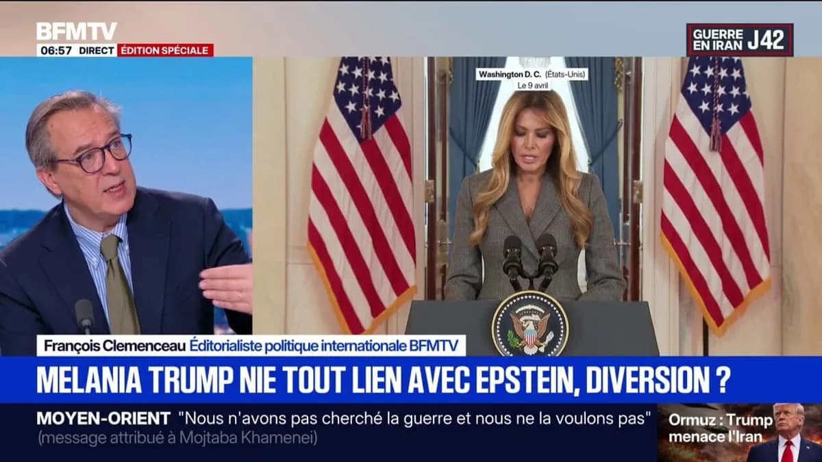 Melania Trump dément toute implication dans l'affaire Jeffrey Epstein