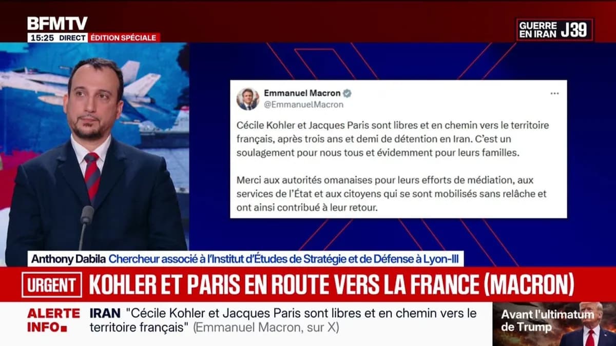 Libération de Cécile Kohler et Jacques Paris : leur retour en France confirmé par Emmanuel Macron