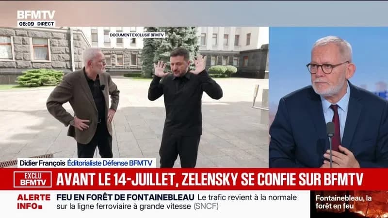 Interview exclusive de Zelensky avec BFMTV avant son départ en France