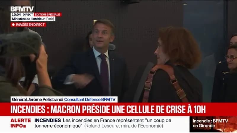 Incendies en France : Emmanuel Macron préside une cellule de crise