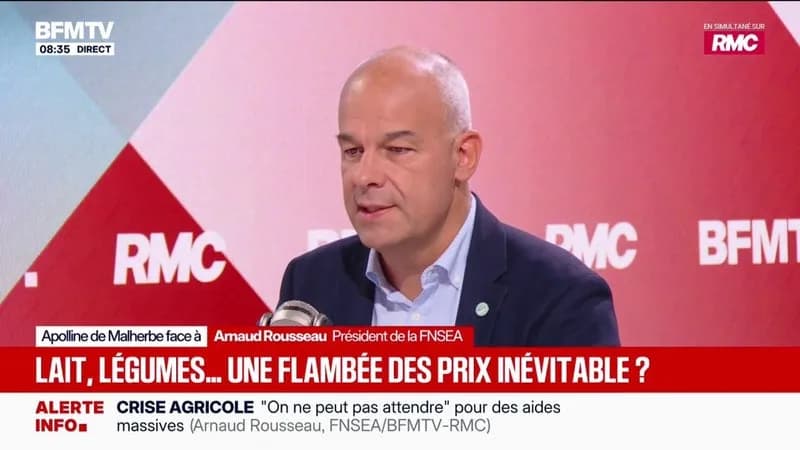 Sécheresse en France : Arnaud Rousseau alerte sur une «catastrophe» pour les récoltes de fruits et légumes