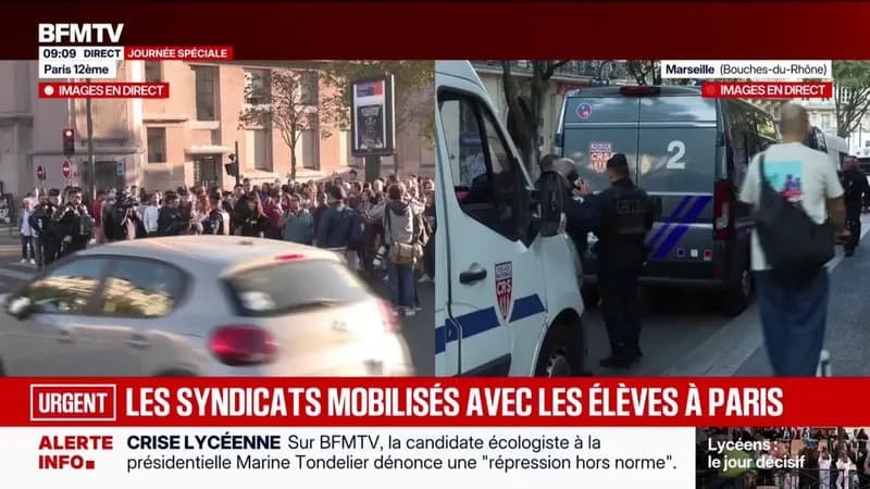 Chaîne humaine à Vincennes : lycéens mobilisés pour l'acte III de la protestation