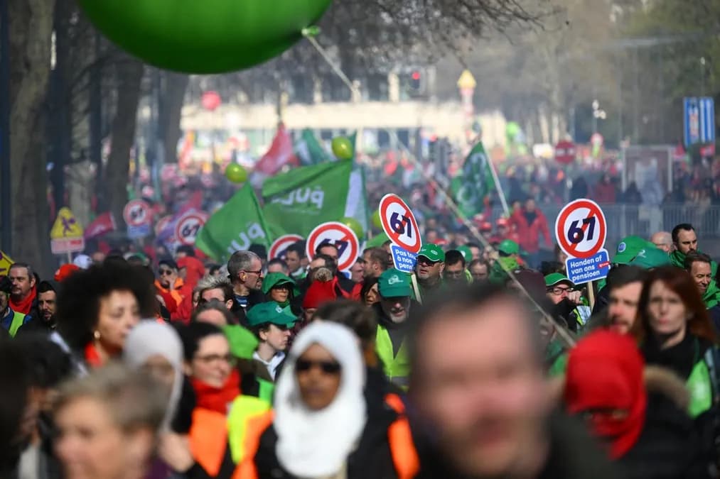 Belgique : mobilisation syndicale majeure contre la réforme des retraites du gouvernement De Wever