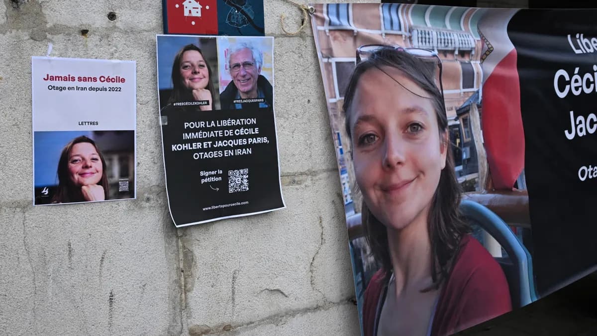 Emmanuel Macron annonce la libération des ex-détenus français en Iran, Cécile Kohler et Jacques Paris