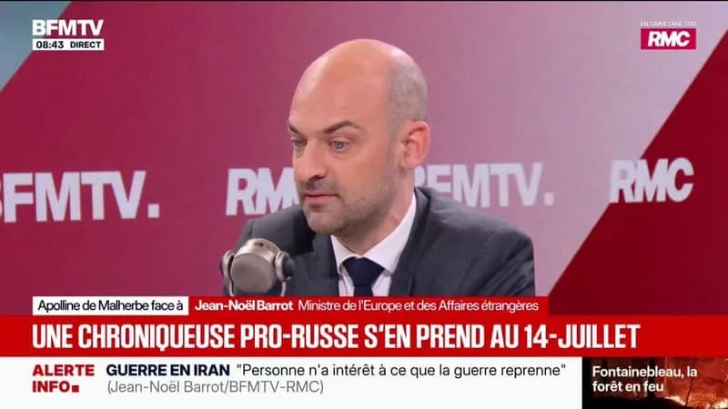 Barrot dénonce la propagande russe sur BFMTV face aux propos d’une chroniqueuse
